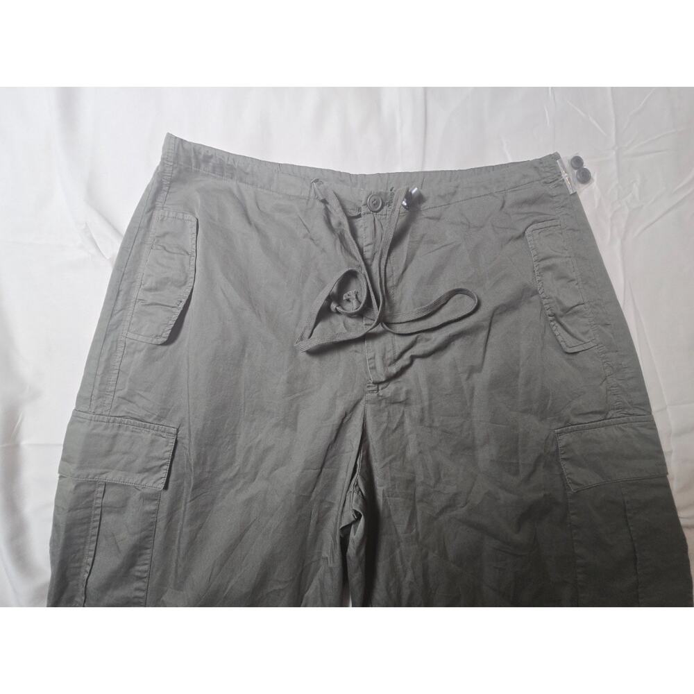 Good American Parachute Cargo Pants Drawstring Army Green (Fatigue) L NWT - Picture 6 of 10